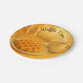 Assiettes En Carton Waffer Time - Plaque Papier Belge Petit Déjeuner (Angle)