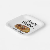 Assiettes En Carton Waffle Food Funny Party (Angulaire)