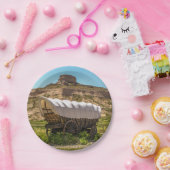 Assiettes En Carton Wagon couvert au monument national de Scotts Bluff (Fête)