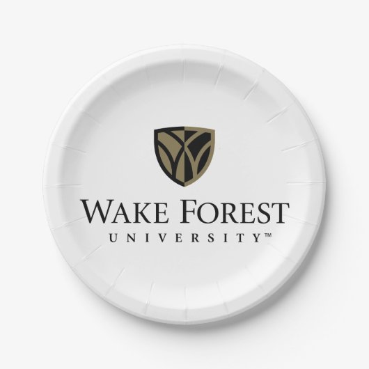 Assiettes En Carton Wake Forest University Wordmark (Devant)