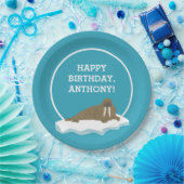 Assiettes En Carton Walrus sur une Iceberg Custom Birday Party (Fête)