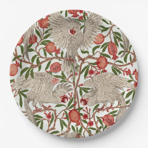 Assiettes En Carton Walter Crane Cacatoès rosalbin Grenade rouge Art