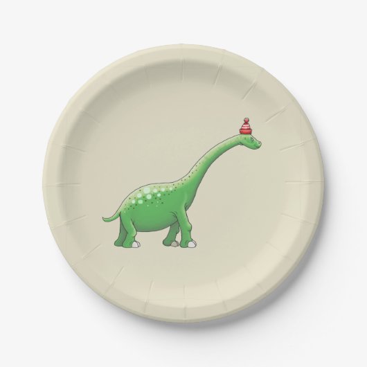 Assiettes En Carton Walter le Dinosaur (Devant)