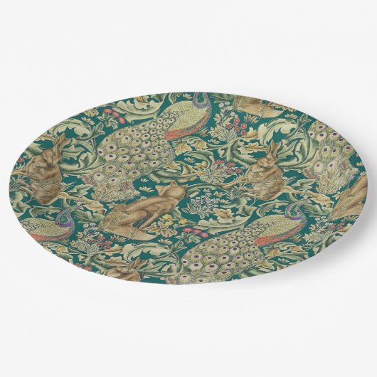 Assiettes En Carton Walter Morris "Forêt" (Angle)