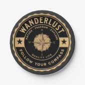 Assiettes En Carton Wanderlust Adventure Camping extérieur Randonnée d (Devant)