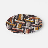 Assiettes En Carton Warm Autumn Toned Roman Tile Mosaic (Angle)