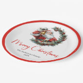 Assiettes En Carton Warmish Santa Claus Trendy Modern Holiday Plates (Angle)