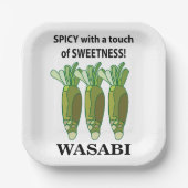 Assiettes En Carton Wasabi Épicé Avec Une Touche De Douceur Wasabi (Recto)