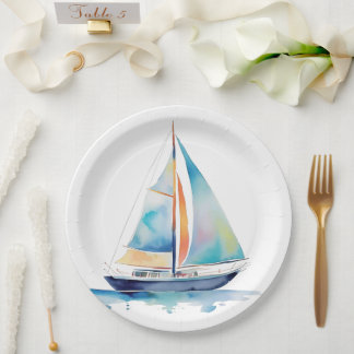 Assiettes En Carton Watercolor
