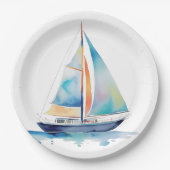 Assiettes En Carton Watercolor (Devant)