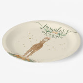 Assiettes En Carton Watercolor Alpaca Baby Shower Animal (Angle)