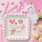 Assiettes En Carton Watercolor bébé Bunny premier anniversaire (Fête)