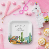 Assiettes En Carton Watercolor Cactus Première fête Fête Anniversaire (Fête)