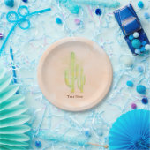 Assiettes En Carton Watercolor Cactus Simple Southwestern Party (Fête)