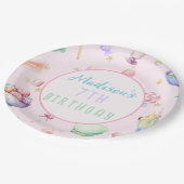 Assiettes En Carton Watercolor Candy Wonderland Pastel Fête d'annivers (Angle)