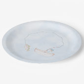 Assiettes En Carton Watercolor Fishing  (Angle)