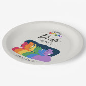 Assiettes En Carton Watercolor LGBTQ FIDE Mois Party (Angle)