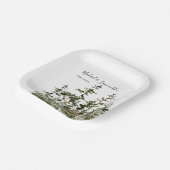 Assiettes En Carton Watercolor Mountain Forest Mariage rustique (Angulaire)