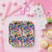 Assiettes En Carton Watercolor Parrots (Fête)