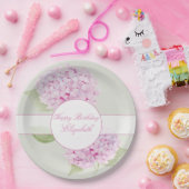 Assiettes En Carton Watercolor Pink Hydrangea Invitation (Fête)