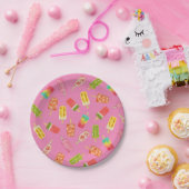 Assiettes En Carton Watercolor Popsicles fête d'été (Fête)