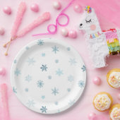 Assiettes En Carton Watercolor Snowflakes Christmas Plate (Fête)