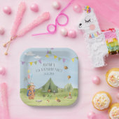 Assiettes En Carton Watercolor Teddy Bear, Adventure birthday (Fête)