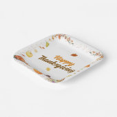 Assiettes En Carton Watercolor Thanksgiving (Angulaire)