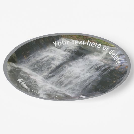 Assiettes En Carton Waterfall Nature Art Personnalisé Party (Angle)