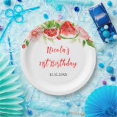 Assiettes En Carton Watermelon and Pomegranate Birthday (Fête)