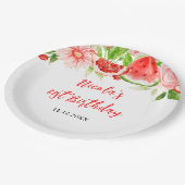Assiettes En Carton Watermelon and Pomegranate Birthday (Angle)