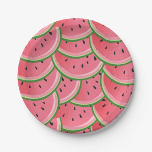 Assiettes En Carton Watermelon anniversaire Papier Plaques été Melon