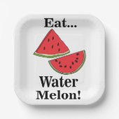Assiettes En Carton Watermelon Fruit Funny Tropical Summer Party (Recto)