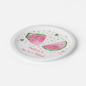 Assiettes En Carton Watermelon One Dans Un Melon Anniversaire (Angle)