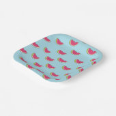 Assiettes En Carton Watermelon Slices on Teal Pattern (Angulaire)