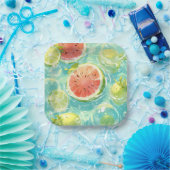 Assiettes En Carton Watermelon Splash (Fête)