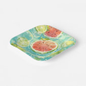 Assiettes En Carton Watermelon Splash (Angulaire)