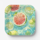 Assiettes En Carton Watermelon Splash (Recto)