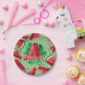 Assiettes En Carton Watermelon Summer Vibes (Fête)