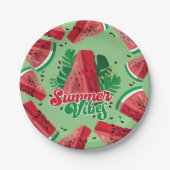 Assiettes En Carton Watermelon Summer Vibes (Devant)