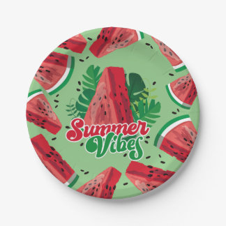 Assiettes En Carton Watermelon Summer Vibes