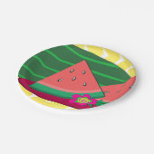 Assiettes En Carton Watermelon Sur Plaques En Papier (Angle)
