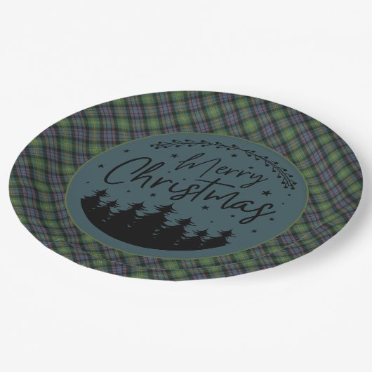 Assiettes En Carton Watson Ancient Scottish Clan Tartan Christmas (Angle)
