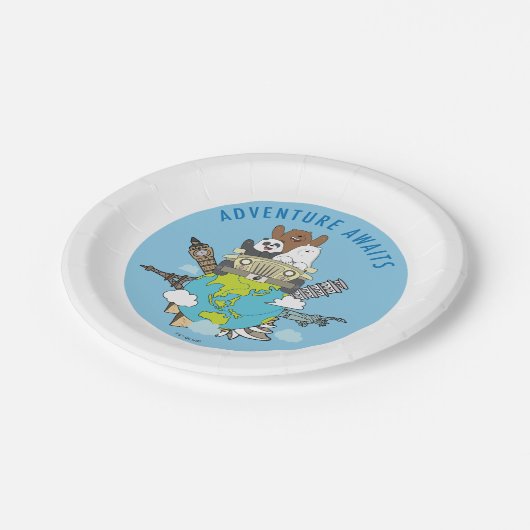 Assiettes En Carton We Bare Bears - Adventure Await (Angle)