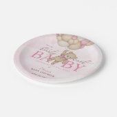 Assiettes En Carton We Can Bearly Wait Pink Baby Shower (Angle)