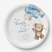 Assiettes En Carton We Can Bearly Wait Teddy Bear Baby Shower (Devant)