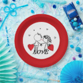 Assiettes En Carton Wedding , day Valenine , love (Fête)