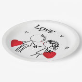 Assiettes En Carton Wedding , day Valenine , love (Angle)