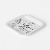 Assiettes En Carton Wedding Doodle Save the Dates Wedding Anniversary  (Angulaire)