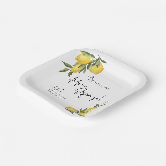 Assiettes En Carton Wedding shower citron Squeeze principal trouvé (Angulaire)